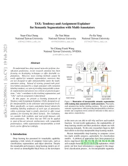 TAX: Tendency-and-Assignment Explainer for Semantic Segmentation with
  Multi-Annotators