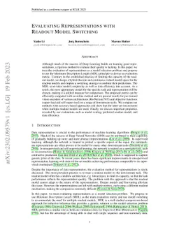 Evaluating Representations with Readout Model Switching