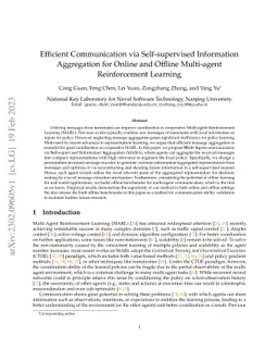 Efficient Communication via Self-supervised Information Aggregation for
  Online and Offline Multi-agent Reinforcement Learning