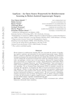LapGym -- An Open Source Framework for Reinforcement Learning in
  Robot-Assisted Laparoscopic Surgery