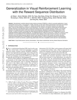 Generalization in Visual Reinforcement Learning with the Reward Sequence
  Distribution