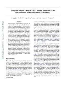 Magnitude Matters: Fixing SIGNSGD Through Magnitude-Aware Sparsification
  in the Presence of Data Heterogeneity