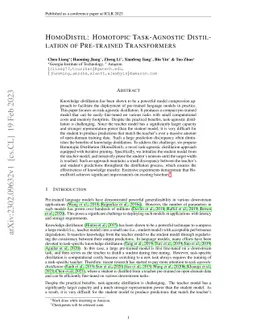 HomoDistil: Homotopic Task-Agnostic Distillation of Pre-trained
  Transformers