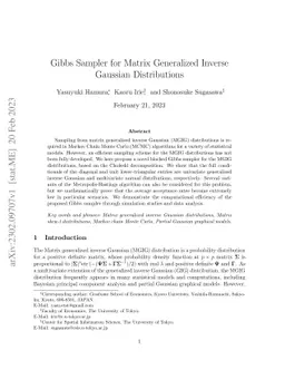 Gibbs Sampler for Matrix Generalized Inverse Gaussian Distributions