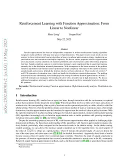 Reinforcement Learning with Function Approximation: From Linear to
  Nonlinear