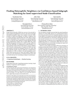 Finding Heterophilic Neighbors via Confidence-based Subgraph Matching
  for Semi-supervised Node Classification