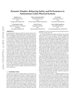 Dynamic Simplex: Balancing Safety and Performance in Autonomous Cyber
  Physical Systems