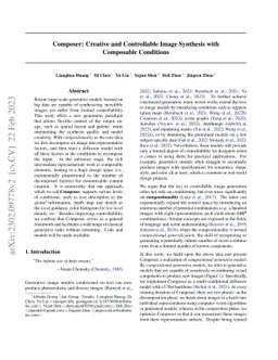 Composer: Creative and Controllable Image Synthesis with Composable
  Conditions