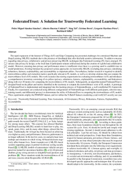 FederatedTrust: A Solution for Trustworthy Federated Learning