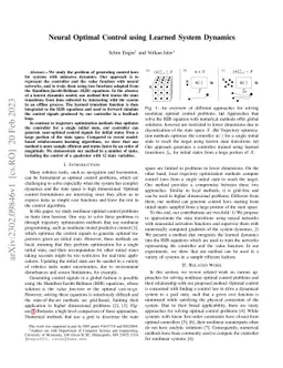 Neural Optimal Control using Learned System Dynamics
