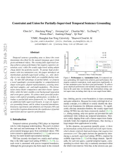 Constraint and Union for Partially-Supervised Temporal Sentence
  Grounding