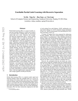 Unreliable Partial Label Learning with Recursive Separation