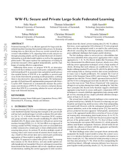 WW-FL: Secure and Private Large-Scale Federated Learning