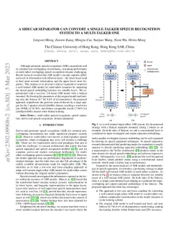 A Sidecar Separator Can Convert a Single-Talker Speech Recognition
  System to a Multi-Talker One