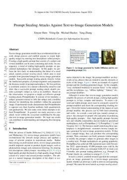 Prompt Stealing Attacks Against Text-to-Image Generation Models