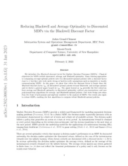 Reducing Blackwell and Average Optimality to Discounted MDPs via the
  Blackwell Discount Factor
