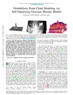 Probabilistic Point Cloud Modeling via Self-Organizing Gaussian Mixture
  Models