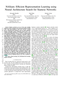 NASiam: Efficient Representation Learning using Neural Architecture
  Search for Siamese Networks