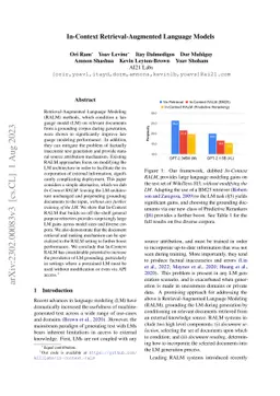 In-Context Retrieval-Augmented Language Models