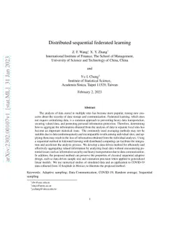 Distributed sequential federated learning