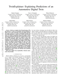 TwinExplainer: Explaining Predictions of an Automotive Digital Twin