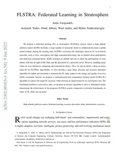 FLSTRA: Federated Learning in Stratosphere