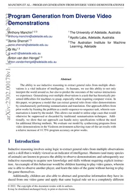 Program Generation from Diverse Video Demonstrations