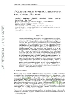 $\rm A^2Q$: Aggregation-Aware Quantization for Graph Neural Networks