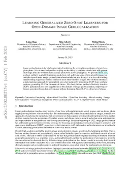 Learning Generalized Zero-Shot Learners for Open-Domain Image
  Geolocalization