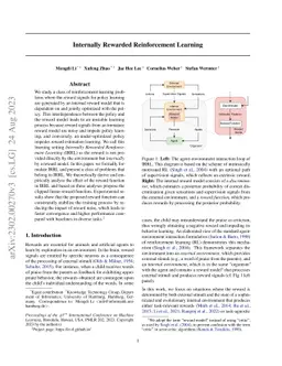 Internally Rewarded Reinforcement Learning