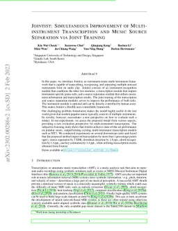 Jointist: Simultaneous Improvement of Multi-instrument Transcription and
  Music Source Separation via Joint Training