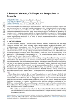 A Survey of Methods, Challenges and Perspectives in Causality