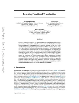 Learning Functional Transduction