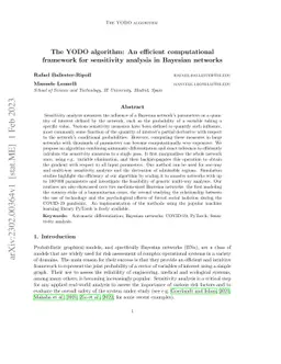 The YODO algorithm: An efficient computational framework for sensitivity
  analysis in Bayesian networks