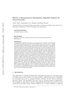 HOAX: A Hyperparameter Optimization Algorithm Explorer for Neural
  Networks