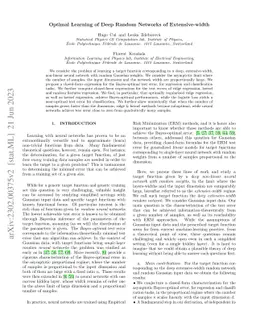 Bayes-optimal Learning of Deep Random Networks of Extensive-width