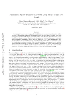 Alphazzle: Jigsaw Puzzle Solver with Deep Monte-Carlo Tree Search