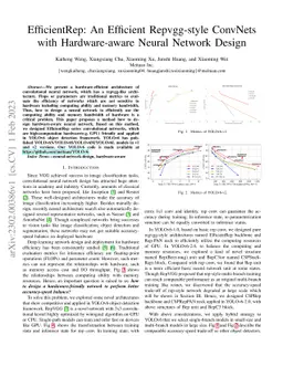 EfficientRep:An Efficient Repvgg-style ConvNets with Hardware-aware
  Neural Network Design