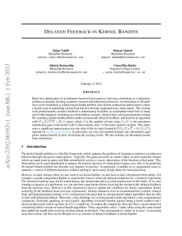 Delayed Feedback in Kernel Bandits