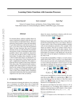 Learning Choice Functions with Gaussian Processes