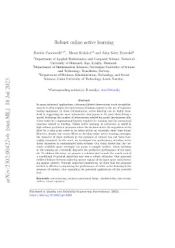 Robust online active learning