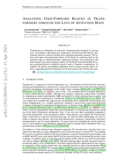 Analyzing Feed-Forward Blocks in Transformers through the Lens of
  Attention Maps
