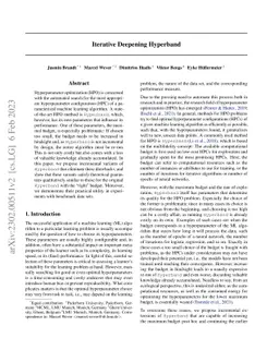 Iterative Deepening Hyperband