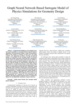 Graph Neural Network Based Surrogate Model of Physics Simulations for
  Geometry Design