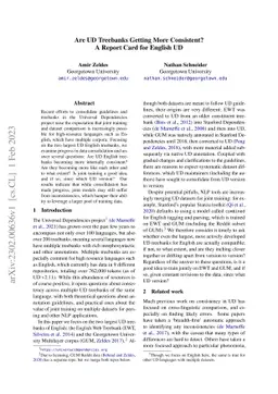 Are UD Treebanks Getting More Consistent? A Report Card for English UD