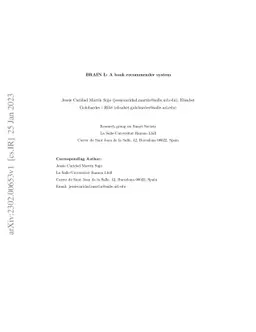 BRAIN L: A book recommender system