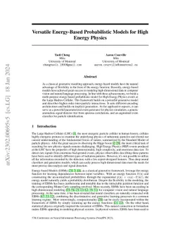 Versatile Energy-Based Probabilistic Models for High Energy Physics