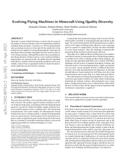 Evolving Flying Machines in Minecraft Using Quality Diversity
