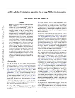ACPO: A Policy Optimization Algorithm for Average MDPs with Constraints