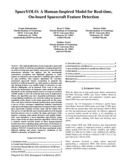 SpaceYOLO: A Human-Inspired Model for Real-time, On-board Spacecraft
  Feature Detection